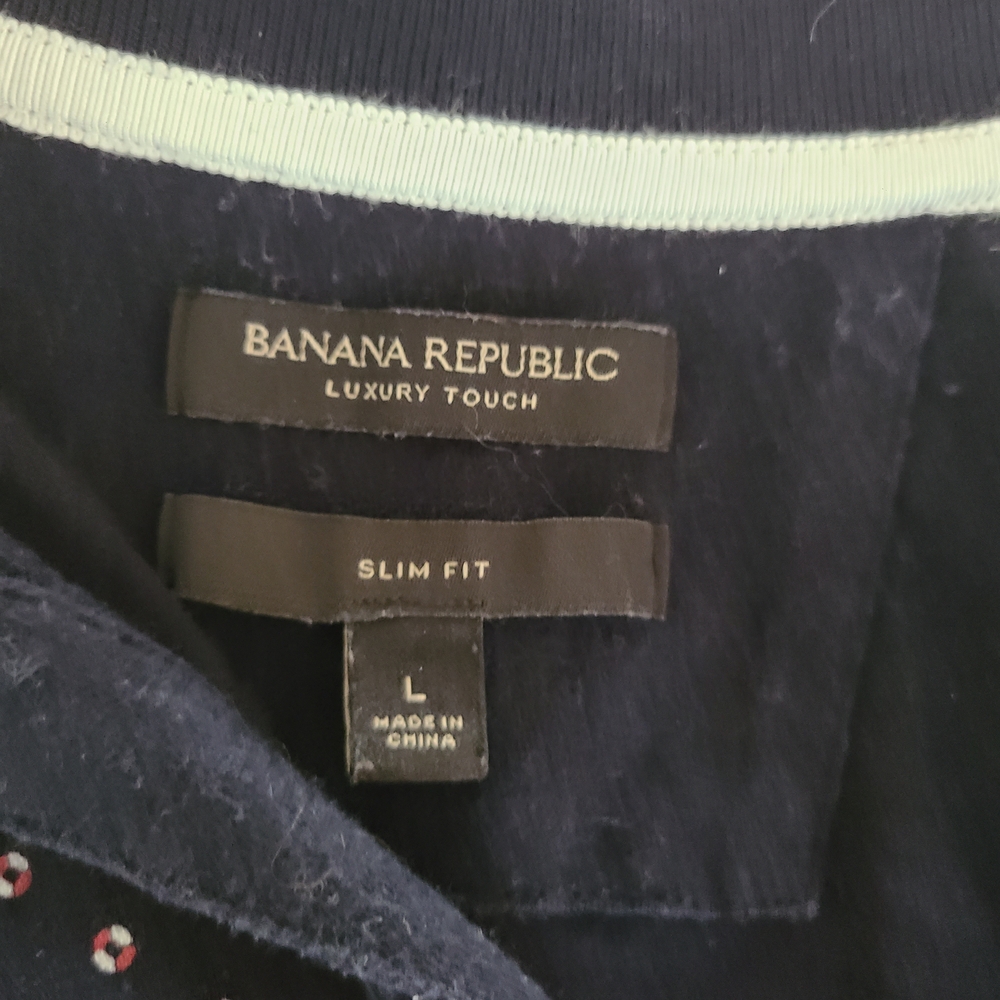 Banana Republic Navy Slim Fit Shirt Mens Size Large